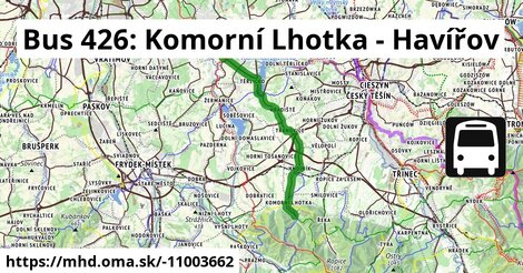 Bus 426: Komorní Lhotka - Havířov