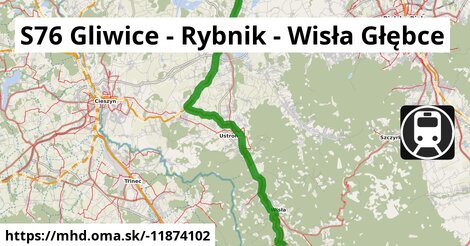 S76 Gliwice - Rybnik - Wisła Głębce