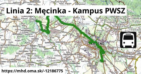 Linia 2: Męcinka - Kampus PWSZ