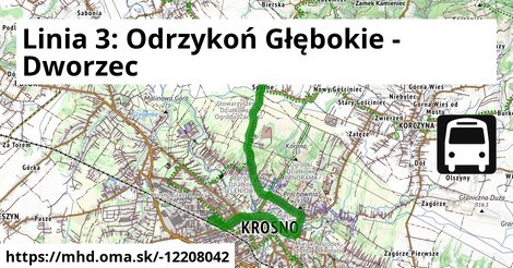 Linia 3: Odrzykoń Głębokie - Dworzec