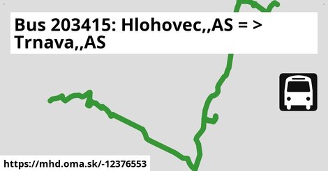 Bus 203415: Hlohovec,,AS = >  Trnava,,AS