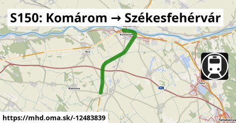 S150: Komárom = >  Székesfehérvár