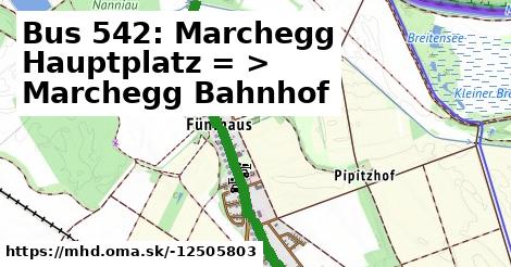 Bus 542: Marchegg Hauptplatz = >  Marchegg Bahnhof