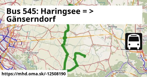 Bus 545: Haringsee = >  Gänserndorf