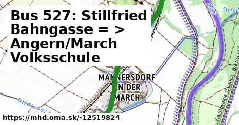 Bus 527: Stillfried Bahngasse = >  Angern/March Volksschule