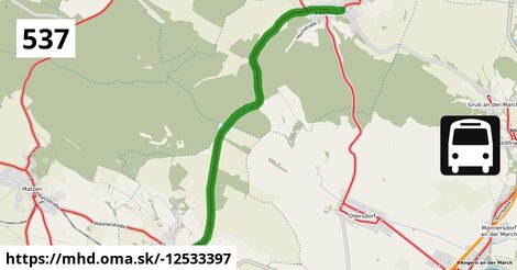 Bus 537: Prottes Volksschule = >  Ebenthal Stillfrieder Straße (ohne Matzen)