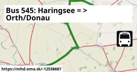 Bus 545: Haringsee = >  Orth/Donau