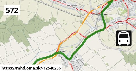 Bus 572: Ernstbrunn Hauptplatz = >  Mistelbach Bahnhof (über Helfens Ort und Eggersdorf bei Ladendorf Ort, nicht über Lanzendorf bei Mistelbach)