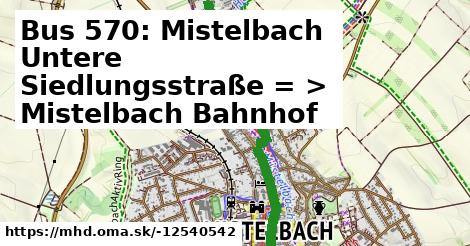 Bus 570: Mistelbach Untere Siedlungsstraße = >  Mistelbach Bahnhof