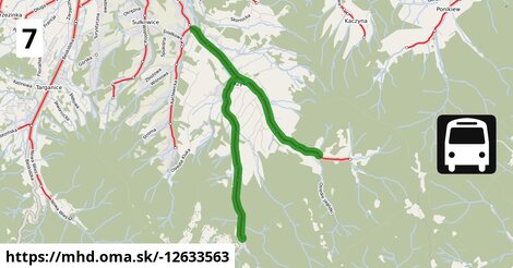 Bus 7: Andrychów Dworzec Autobusowy = >  Rzyki Praciaki Pętla
