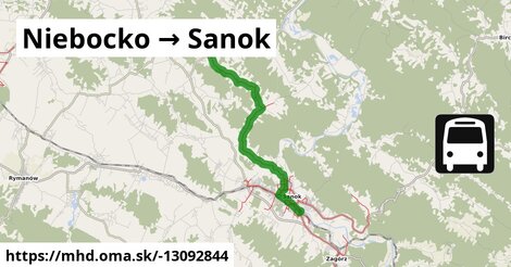 Niebocko → Sanok