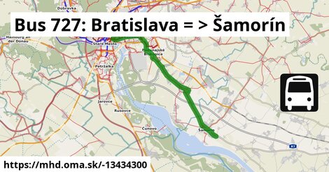 Bus 727: Bratislava = >  Šamorín