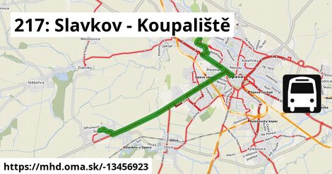 217: Slavkov - Koupaliště