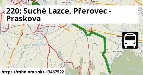 220: Suché Lazce, Přerovec - Praskova