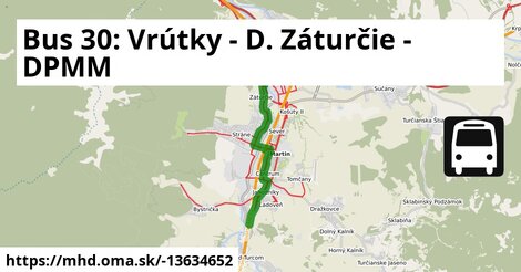 Bus 30: Vrútky - D. Záturčie - DPMM