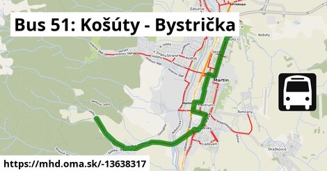 Bus 51: Košúty - Bystrička