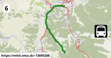 6: Somsály, autóbusz-forduló = >  Autóbusz-állomás