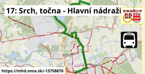 17: Srch, točna - Hlavní nádraží