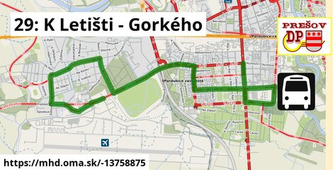 29: K Letišti - Gorkého