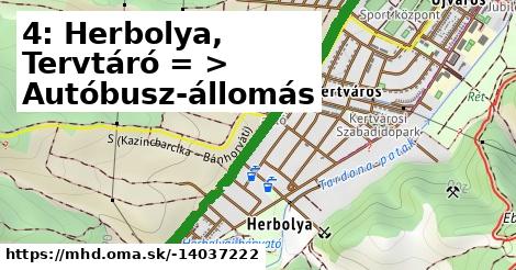 4: Herbolya, Tervtáró = >  Autóbusz-állomás