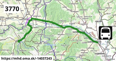 3770: Miskolc, autóbusz-állomás = >  Ózd, autóbusz-állomás