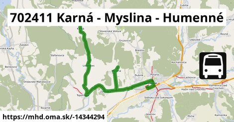 702411 Karná - Myslina - Humenné