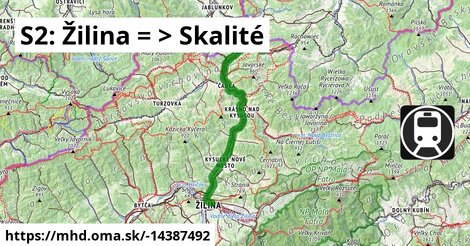 S2: Žilina = >  Skalité