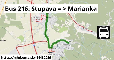 Bus 216: Stupava = >  Marianka