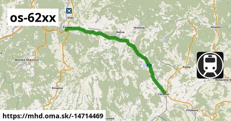 Train 62XX: Lučenec - >  Zvolen osobná stanica