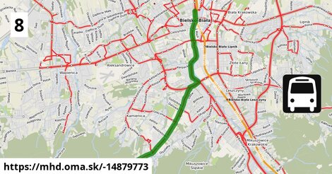 Bus 8: Warszawska Dworzec = >  Szyndzielnia
