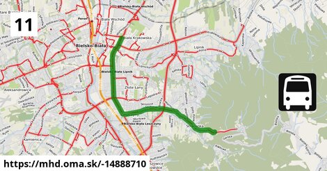 Bus 11: Straconka Leśniczówka = >  Warszawska Dworzec