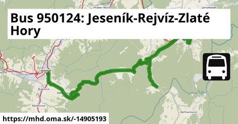 Bus 950124: Jeseník-Rejvíz-Zlaté Hory