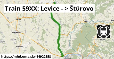 Train 59XX: Levice - >  Štúrovo