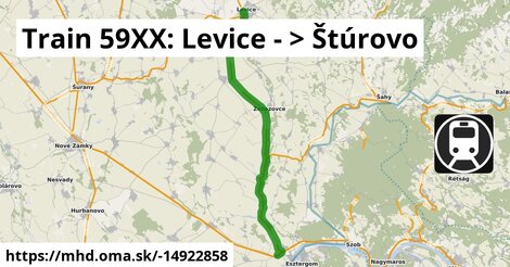 Train 59XX: Levice - >  Štúrovo