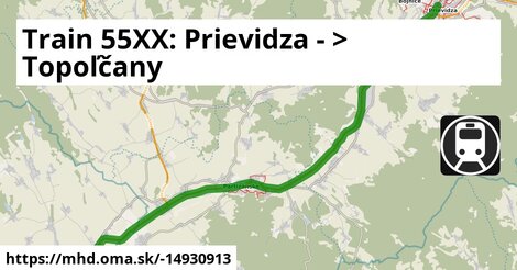 Train 55XX: Prievidza - >  Topoľčany