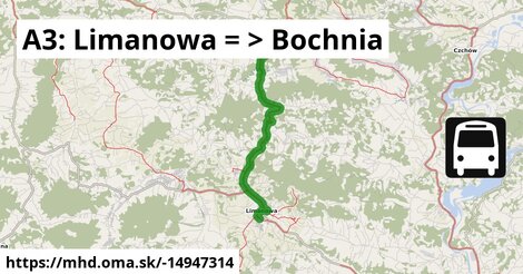 A3: Limanowa = >  Bochnia