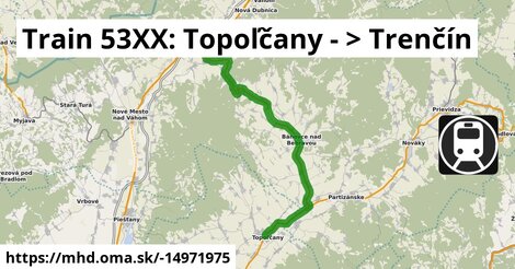 Train 53XX: Topoľčany - >  Trenčín