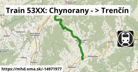 Train 53XX: Chynorany - >  Trenčín