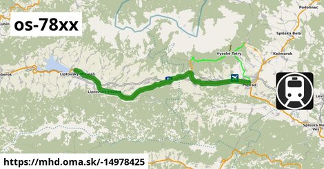 Train 78XX: Poprad-Tatry - >  Liptovský Mikuláš