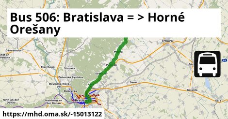 Bus 506: Bratislava = >  Horné Orešany