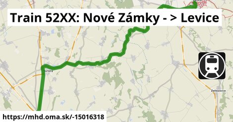 Train 52XX: Nové Zámky - >  Levice