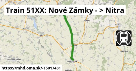 Train 51XX: Nové Zámky - >  Nitra