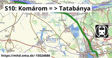 S10: Komárom = >  Tatabánya