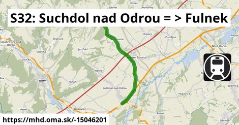 S32: Suchdol nad Odrou = >  Fulnek