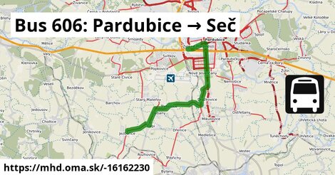 Bus 606: Pardubice → Seč