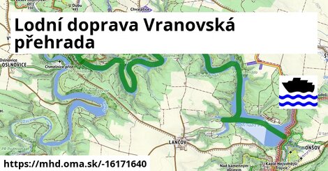 Lodní doprava Vranovská přehrada