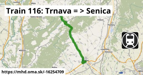 Train 116: Trnava = >  Senica