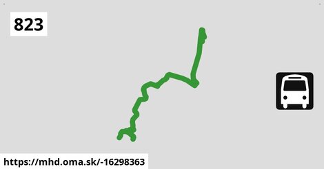 823 "B" v: Oroszlány, Volán telep = >  Tatabánya, autóbusz-állomás = >  Tarján, autóbusz-váróterem = >  Bajna, híd = >  Esztergom, Duna Múzeum = >  Esztergom, vasútállomás