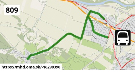 809 "L": Tát, posta = >  Tát-Kertváros, alsó = >  Mogyorósbánya, községháza