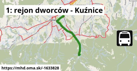 1: rejon dworców - Kuźnice